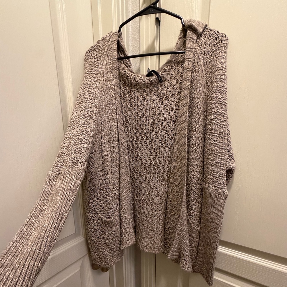 Cozy Knit Women's Cardigan in Taupe
